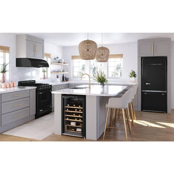 Unique Appliances 3 Piece Kitchen Appliance Package with Bottom Freezer  Refrigerator , 30'' Electric Freestanding Range , and Under Cabinet Range  Hood