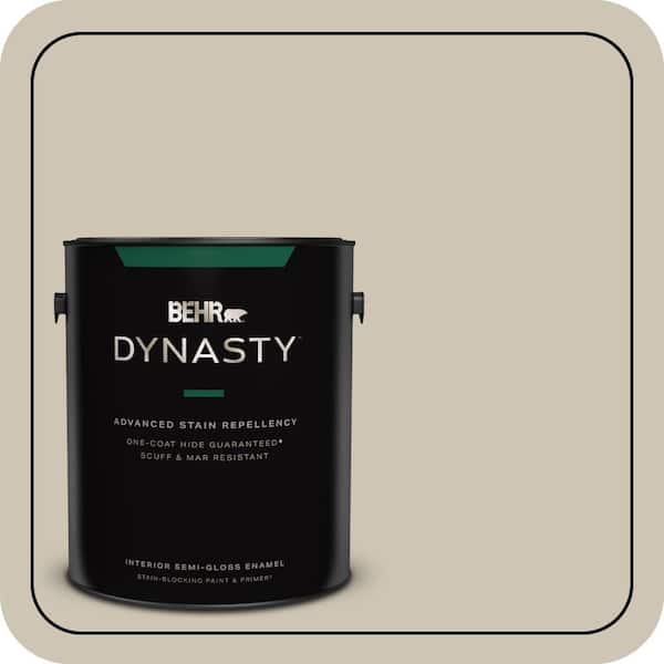 BEHR DYNASTY 1 gal. #ECC-14-1 Scenic Path Semi-Gloss Enamel Interior Stain-Blocking Paint & Primer
