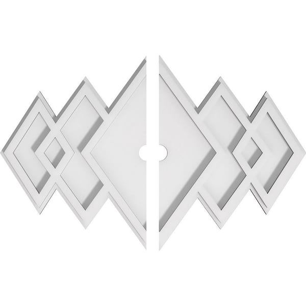 1 in. x 18 in. x 12 in PVC Medallion Moulding