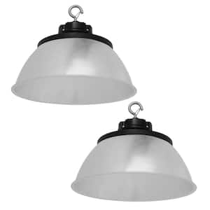 2-PACK 10.24 in. 3CCT Integrated UFO LED High Bay Light Fixture Commercial lighting w/Aluminum Cover, up to 22500Lumens