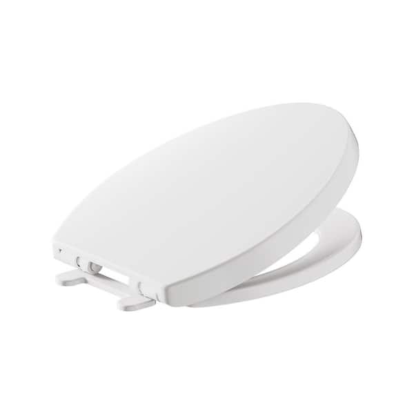 American Standard Luxury Elongated Telescoping Slow Close EverClean Toilet Seat in White