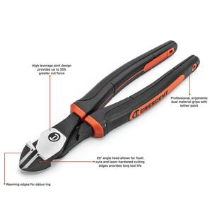 8 in. Z2 Dual Material High Leverage Diagonal Cutting Pliers