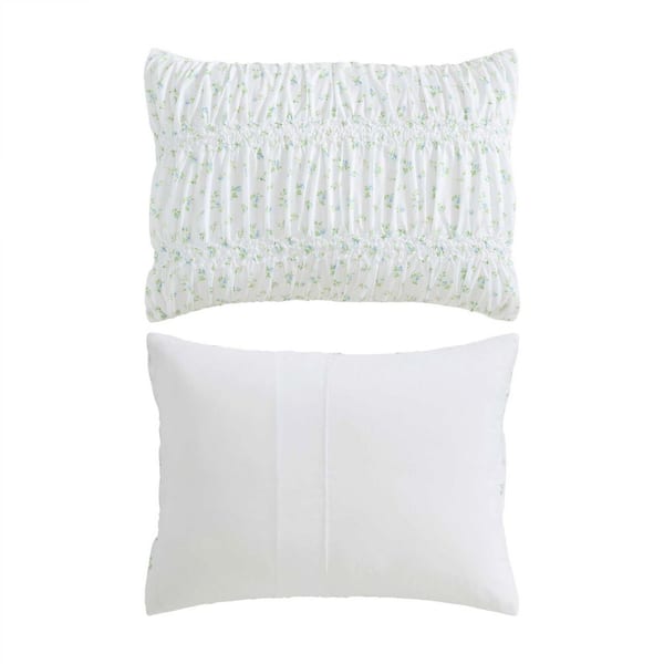 Laura Ashley Rosebuddies Reversible 2-Piece Light Blue Microfiber