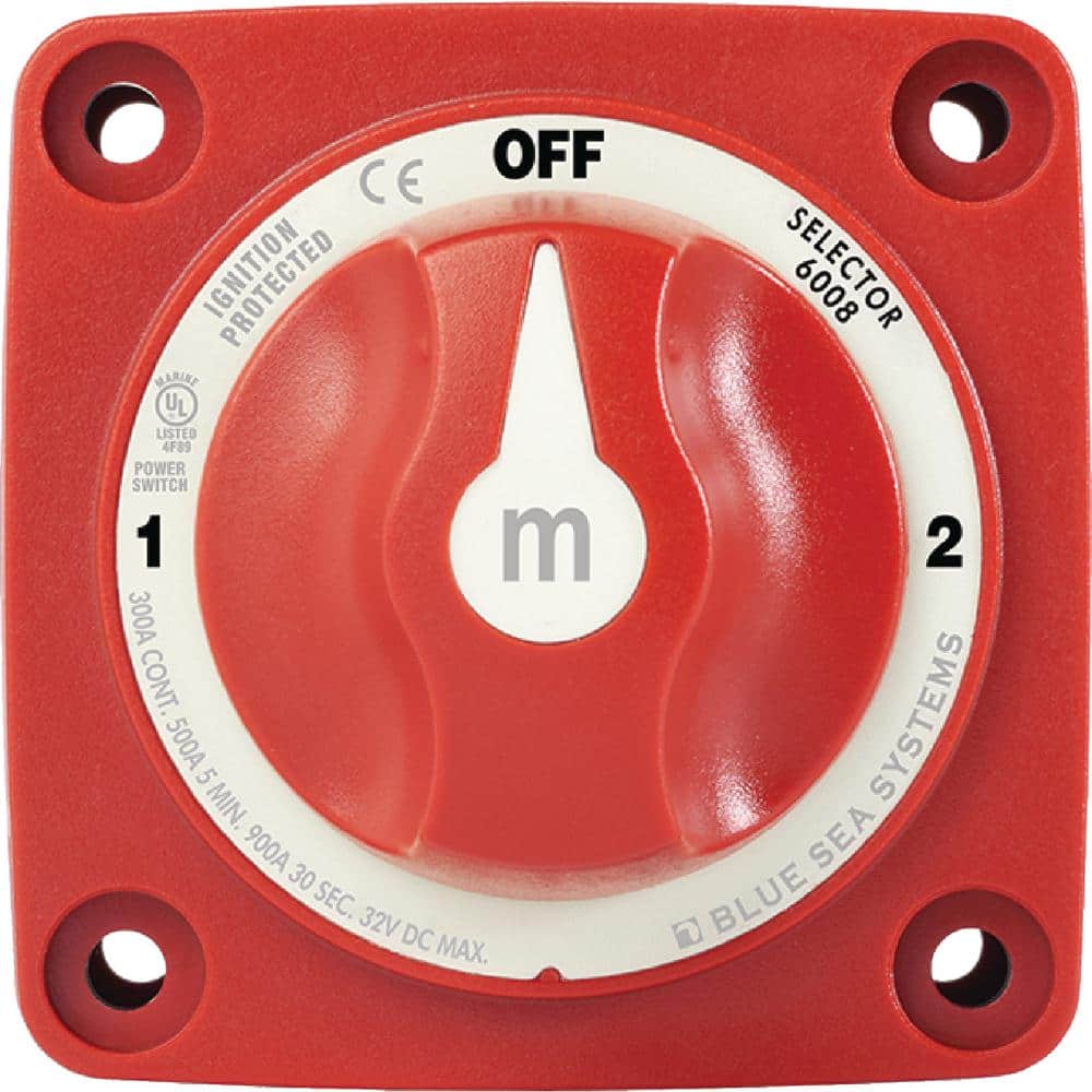 last Actief Zuidelijk Blue Sea Systems Battery Switch Mini 3-Position With Knob, Red 6008 - The  Home Depot