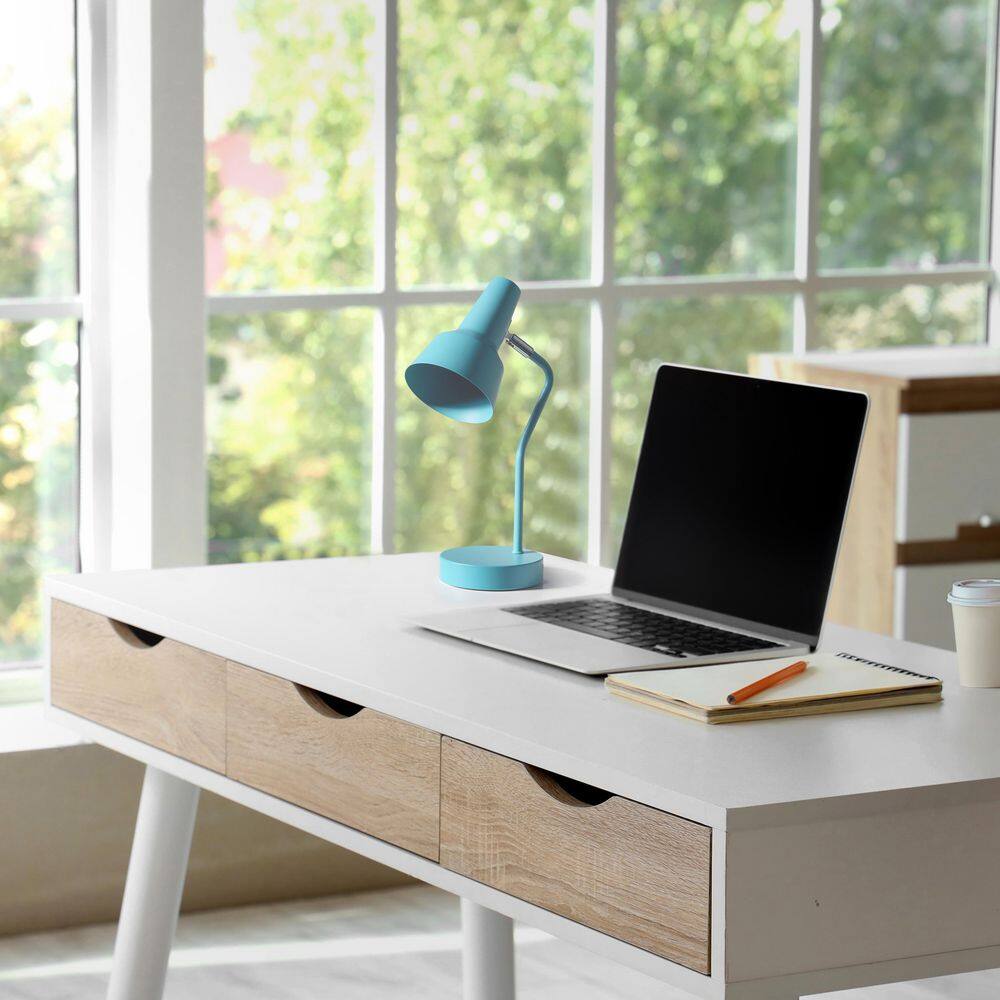 15.2 Cone Shade Desk Lamp, Cyan Blue Finish with Adjustable Shade for Dorm or Office price history on PriceWatchPro