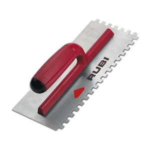 Basic Line 11 in. x 13/32 in. x 13/32 in. Notched Steel Pool Trowel for Tile