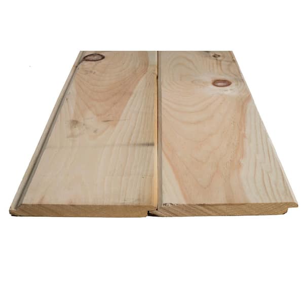 1 In X 8 In X 12 Ft Premium Shiplap Reversible Pattern Whitewood Board 418821 The Home Depot