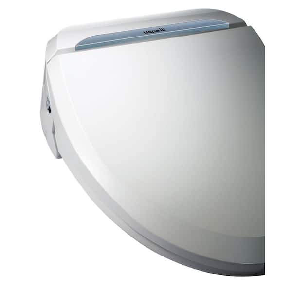 White Elongated Dual Nozzle BioBidet USPA 6800U Adjustable Bidet Toilet Seat with Wireless Remote User Presets and Dryer 