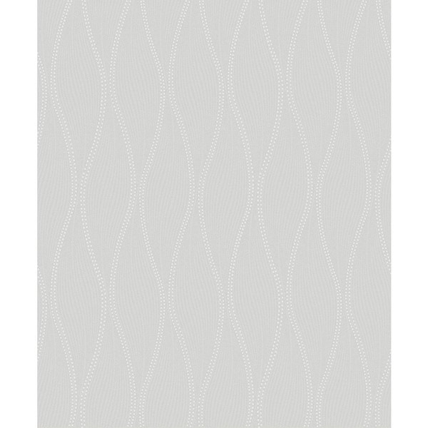 A-Street Prints Tetsu Pewter Ogee Wave Wallpaper