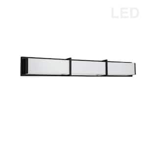 Winston 1-Light 39.5 in. Matte Black LED Vanity Light Bar with Ambient Light