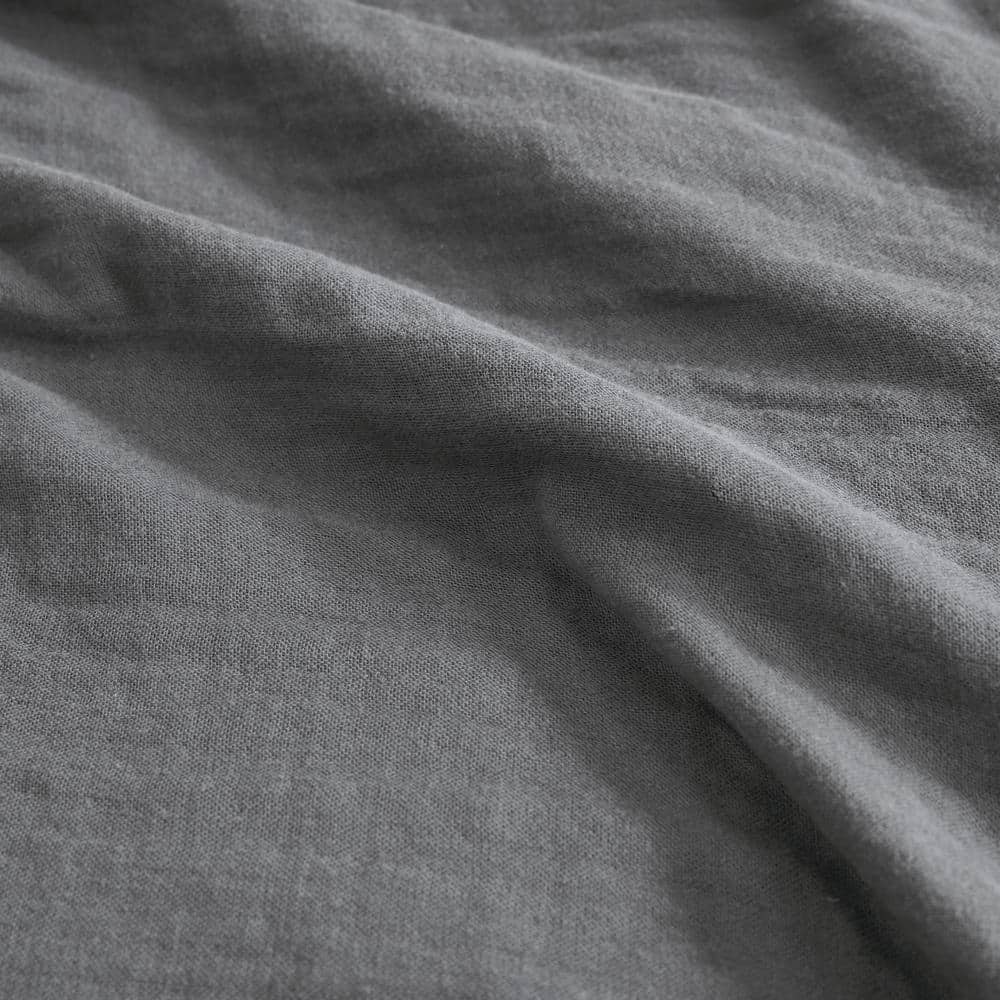 Charcoal Gray Ultra-Soft Cotton Gauze Full/Queen Blanket