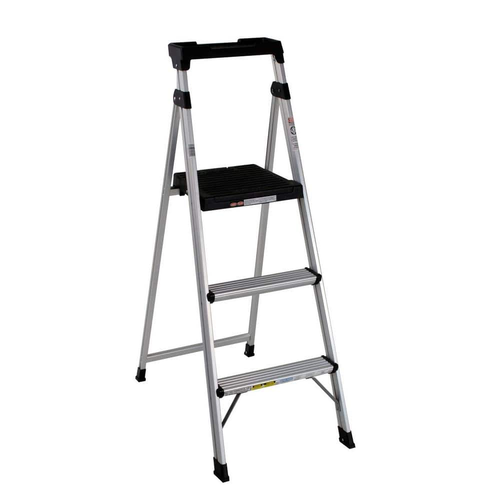 Cosco 3-Step 5 ft. Lite Solutions Folding Step Stool (Black)