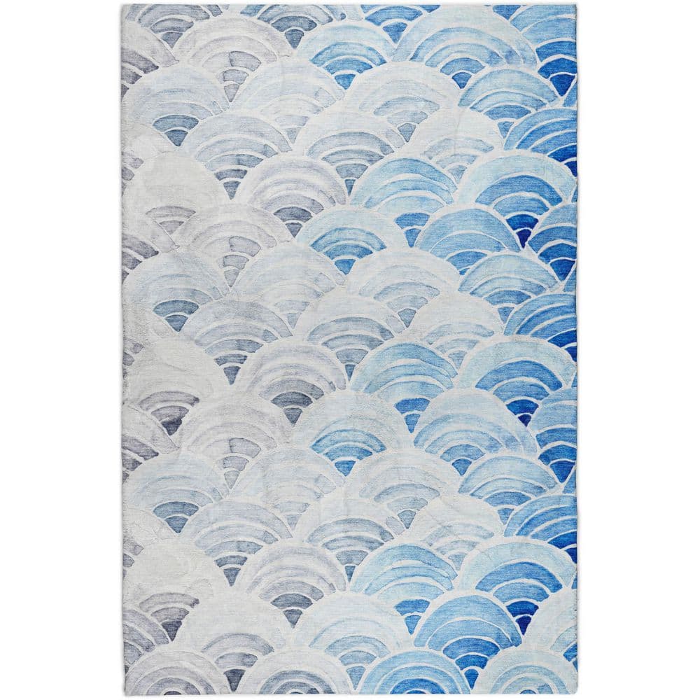 Dream Shag Premium Machine Washable Abstract ADS184 Blue 5 ft. x 7 ft. 6 in. Area Rug price history on PriceWatchPro