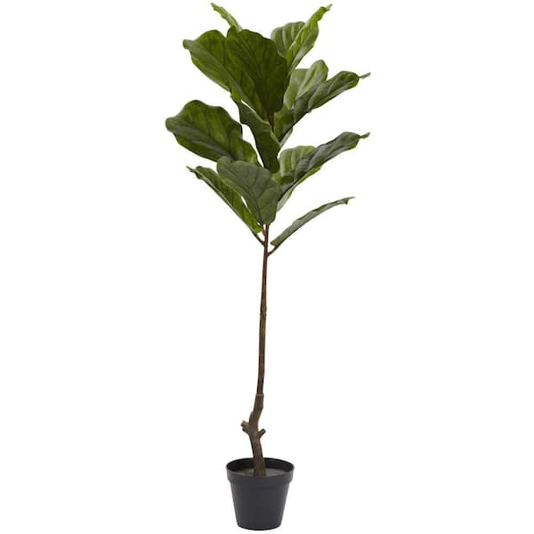 Nearly Natural 4 ft. Artificial UV Resistant Indoor/Outdoor Fiddle Leaf Tree