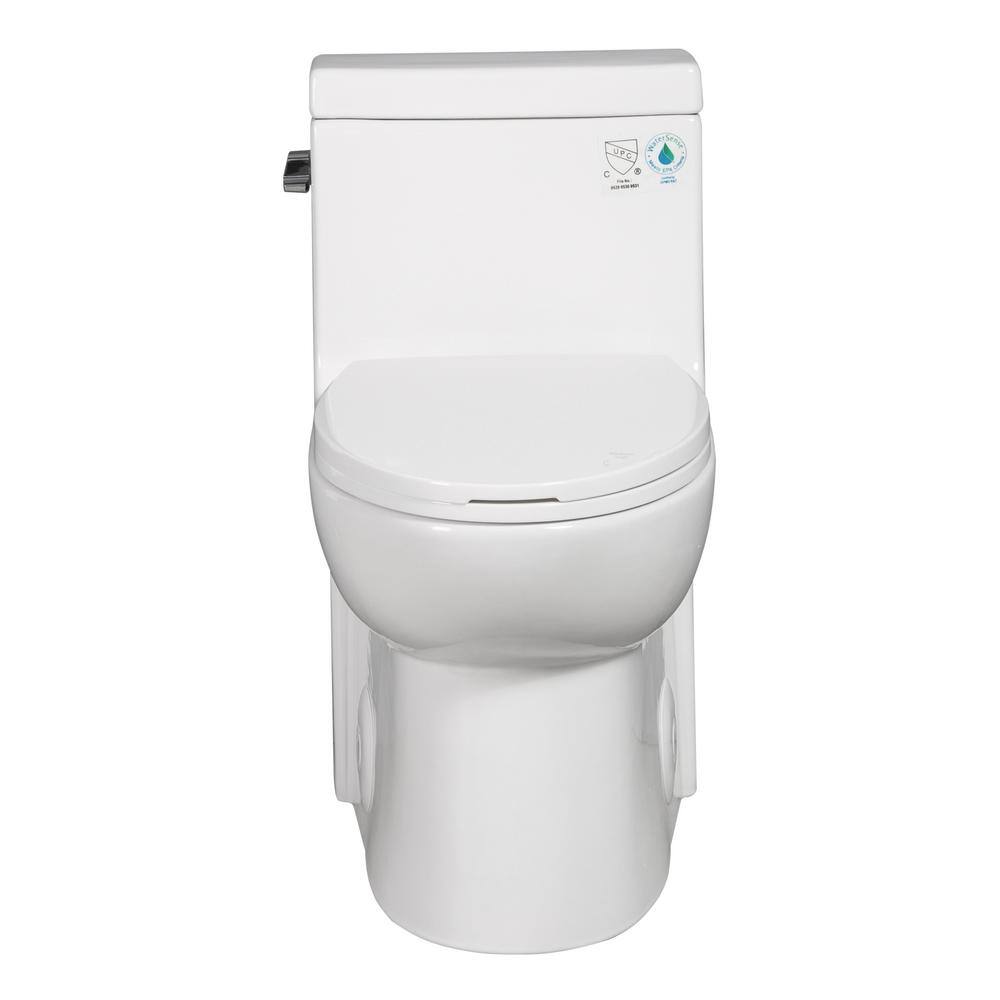 Gloss White Elongated One-Piece High Efficiency Toilet