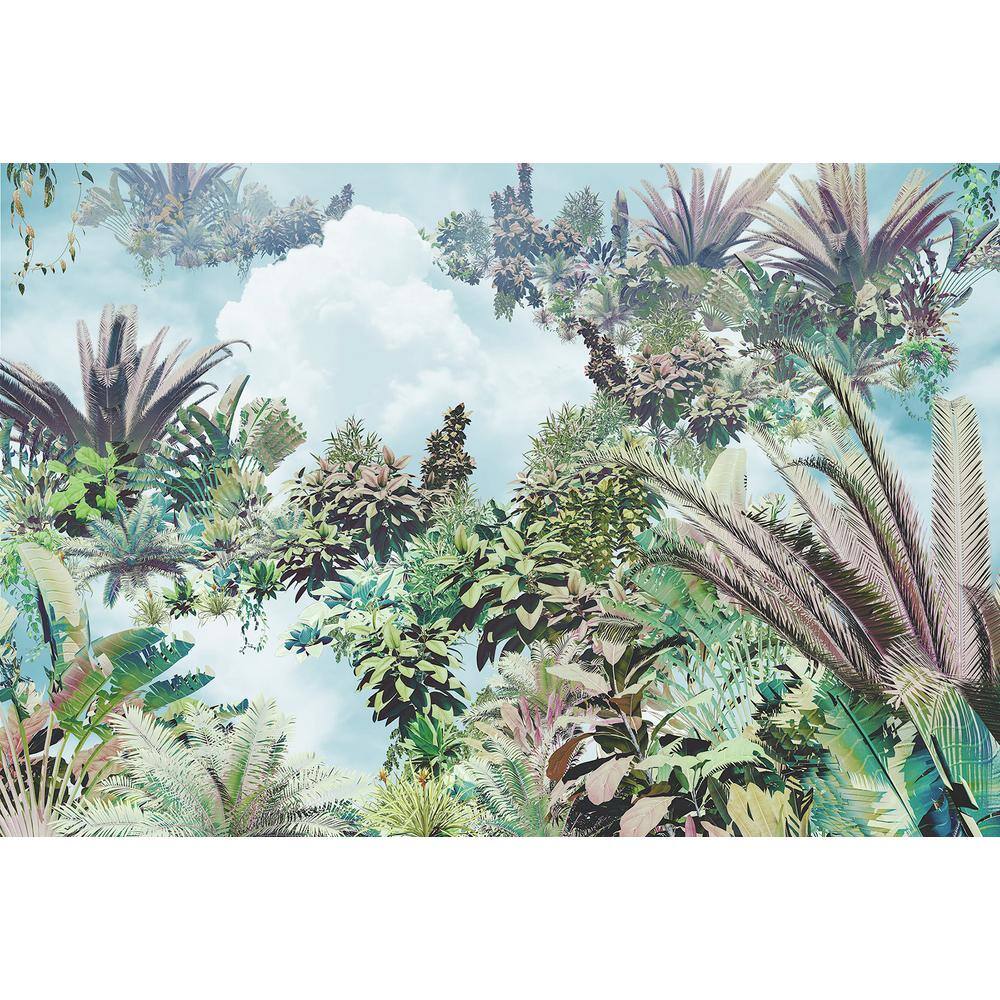 Komar 98 in. x 145 in. Blue Tropical Heaven Wall Mural XXL41025 The
