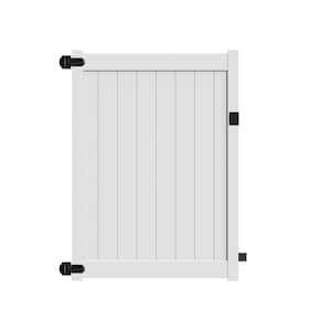 Bryce and Washington Series 5 ft. W x 6 ft. H White Vinyl Un-Assembled Fence Gate