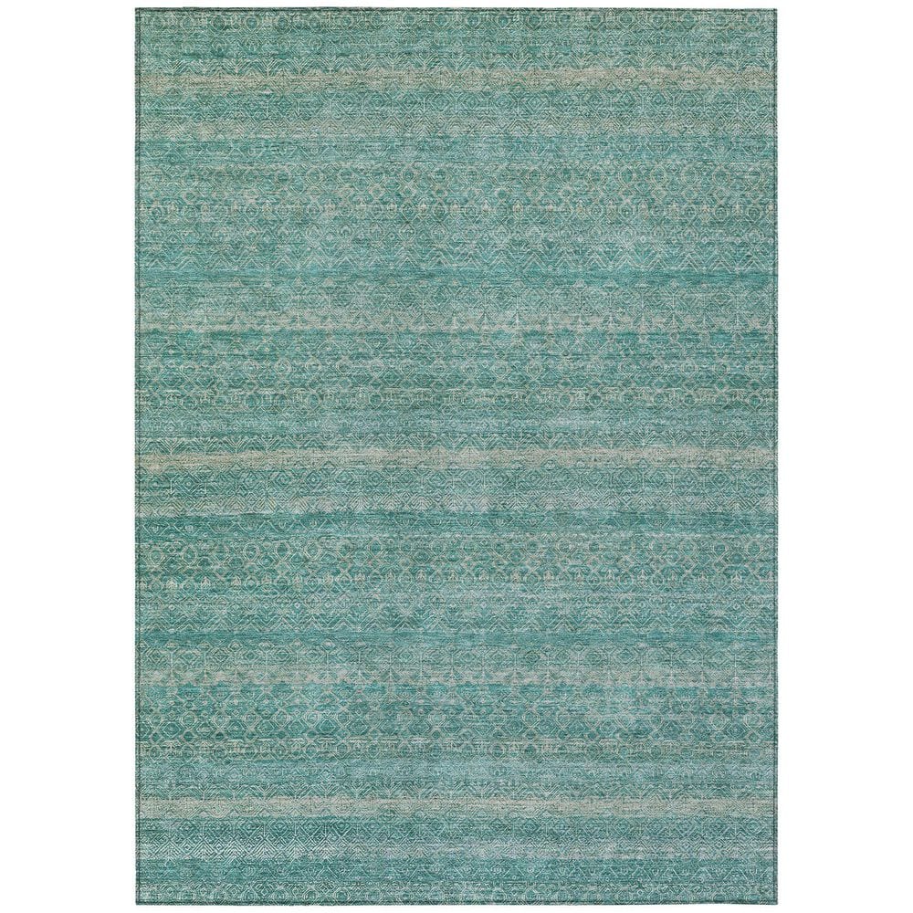 Chantille Machine Washable Indoor/Outdoor Abstract ACN2105 Teal 5 ft. x 7 ft. 6 in. Area Rug price history on PriceWatchPro