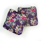 Country Living Purple Floral Pattern Pro Cornhole Bags