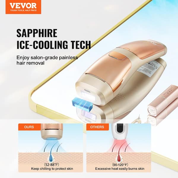 VEVOR 3 in 1 Hair Removal IPL Permanent Auto Manual Modes 5 Levels