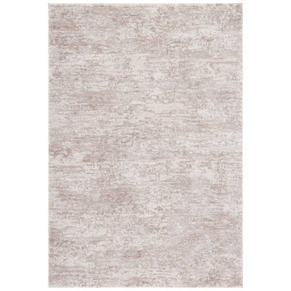 Century 4 ft. x 6 ft. Ivory/Beige Striped Watercolor Area Rug