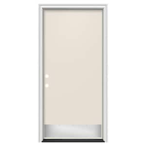 JELD-WEN 36 in. x 80 in. 6-Panel Primed Steel Prehung Left-Hand Inswing  Front Door w/Brickmould THDJW166100275 - The Home Depot