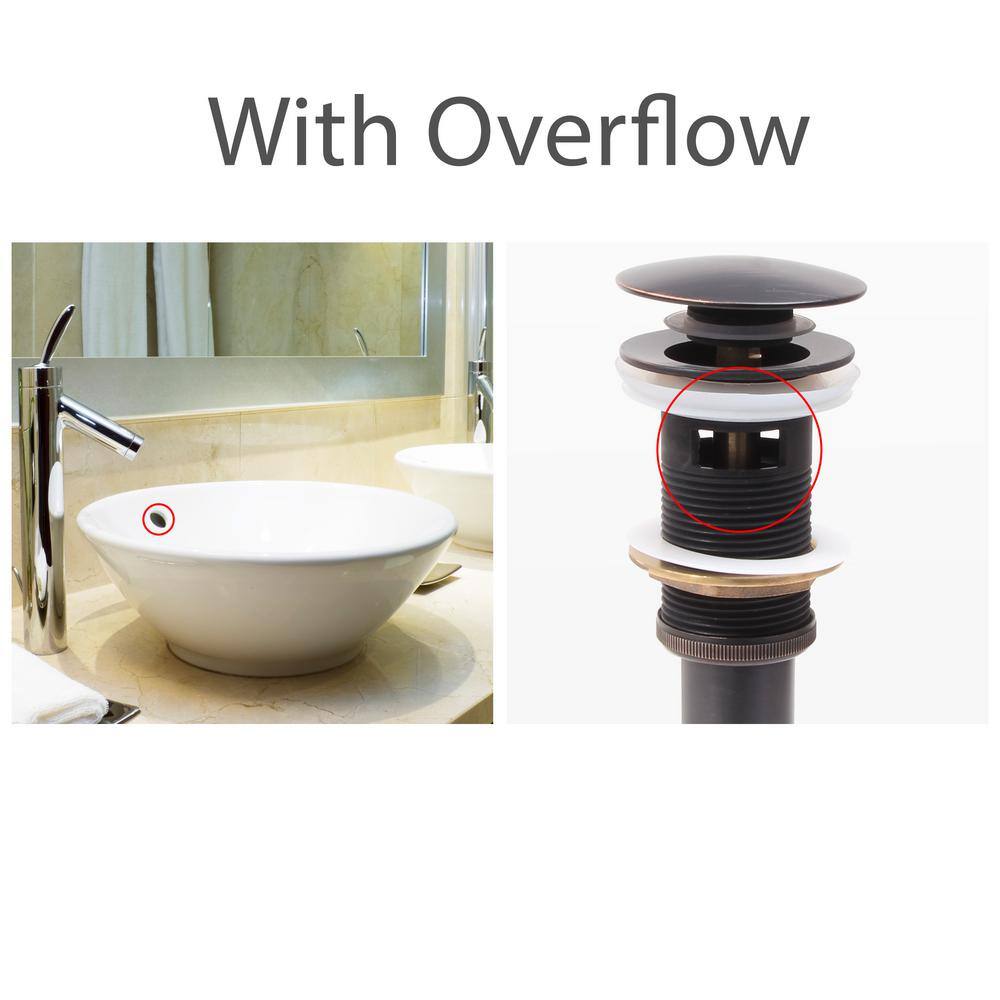 Oil Rubbed Bronze Pop-Up Drain with Overflow
