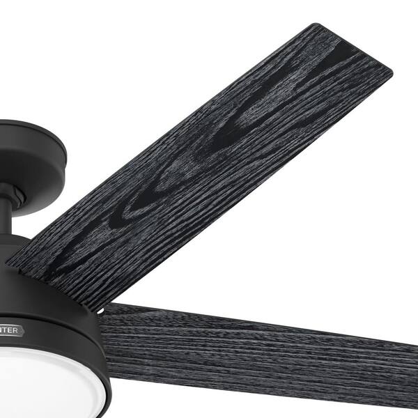 Hunter 51570 Lykke 52 inch Matte Black Ceiling Fan