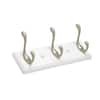 Richelieu T36709184 Utility Hook Rack, Matte Nickel/White Finish