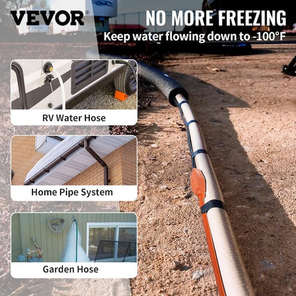 VEVOR 18 ft. Electric Water Pipe Heat Cable 7 Watt Heat Tape with Built-in  Thermostat 120-Volt for PVC/Metal/Plastic Hose Pipe GDJRDLMC18FT7FE7EV5 -  The Home Depot