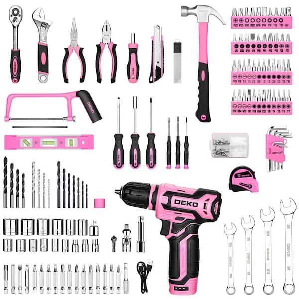 ブラックピンクセット AmazonBasics - Brandclub - Amazon Basics Household Tool Kit With