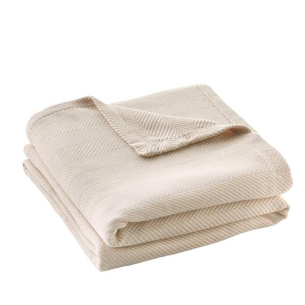 Home Decorators Collection Cotton TENCEL Blend Full/Queen Blanket in Ballet Beige