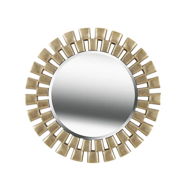 Manor Brook 36 inch Georgetown 36 in. H x 36 in. W Wall Mirror Oval Brass Wall Mirror