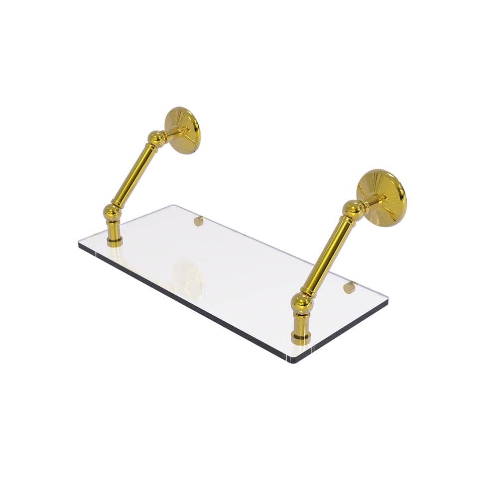 Prestige Monte Carlo Collection 18 in. W x 8 in. H x 8 in. D Glass Rectangular Shelf in Polished Brass price history on PriceWatchPro