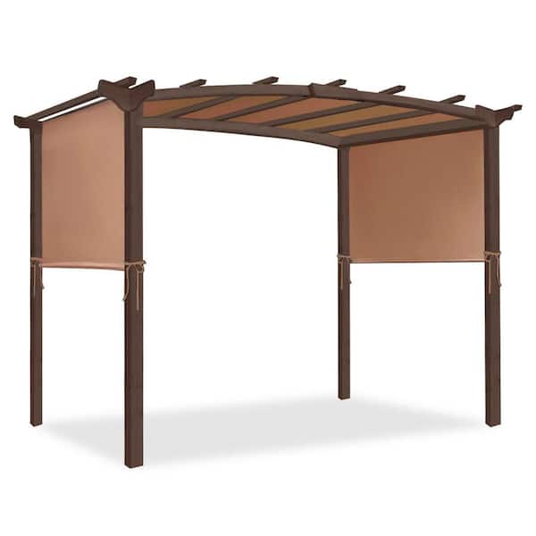 Costway 6.7 ft. x 17 ft. Universal Replacement Canopy Cover Pergola Structure Sun Awning