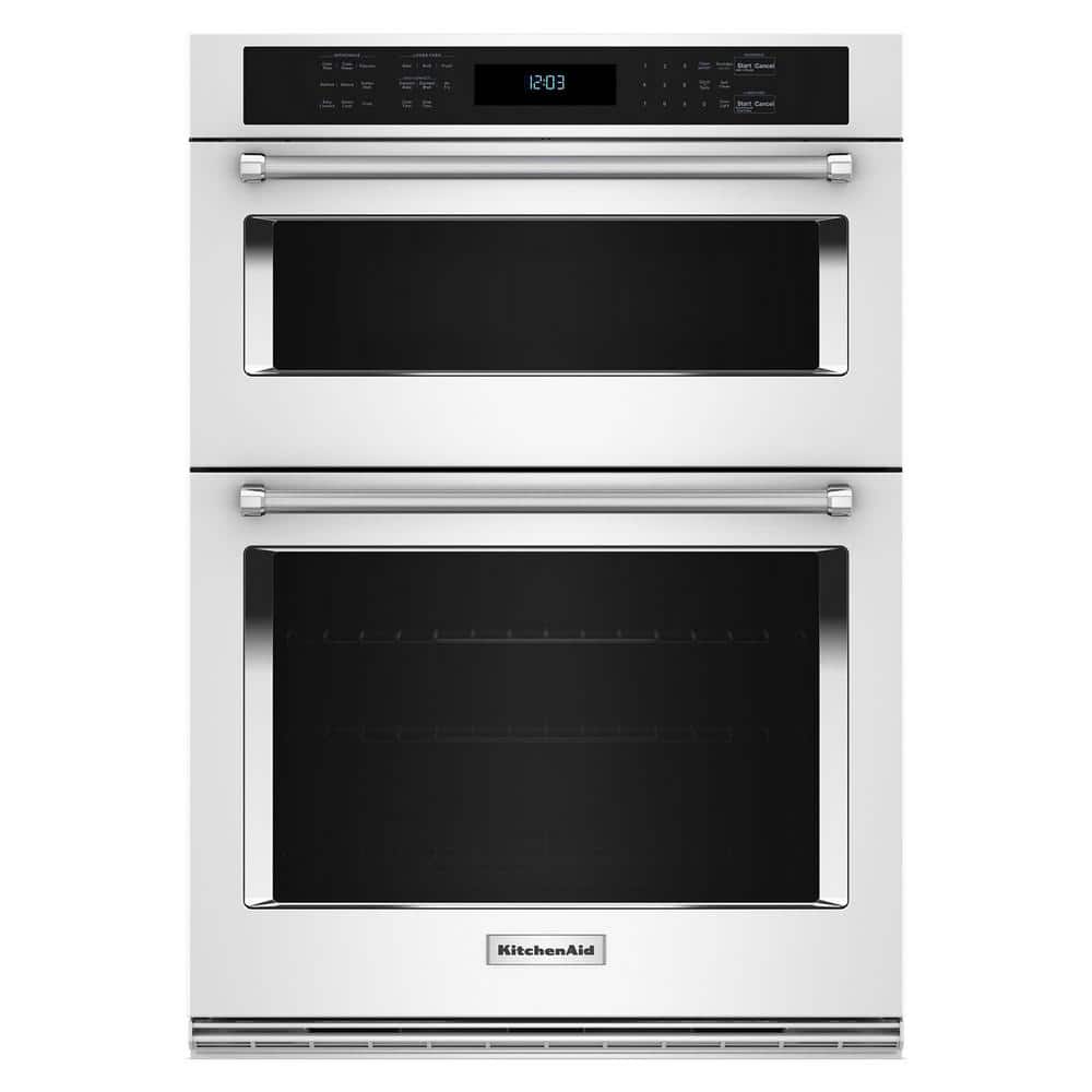 30 in. Electric Wall Oven and Microwave Combo in White with Air Fry Mode
