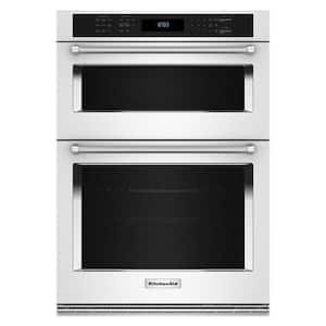 30 in. Electric Wall Oven and Microwave Combo in White with Air Fry Mode