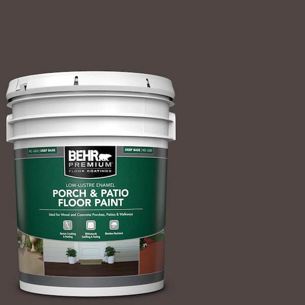 5 gal. #SC-104 Cordovan Brown Low-Lustre Enamel Interior/Exterior Porch and Patio Floor Paint