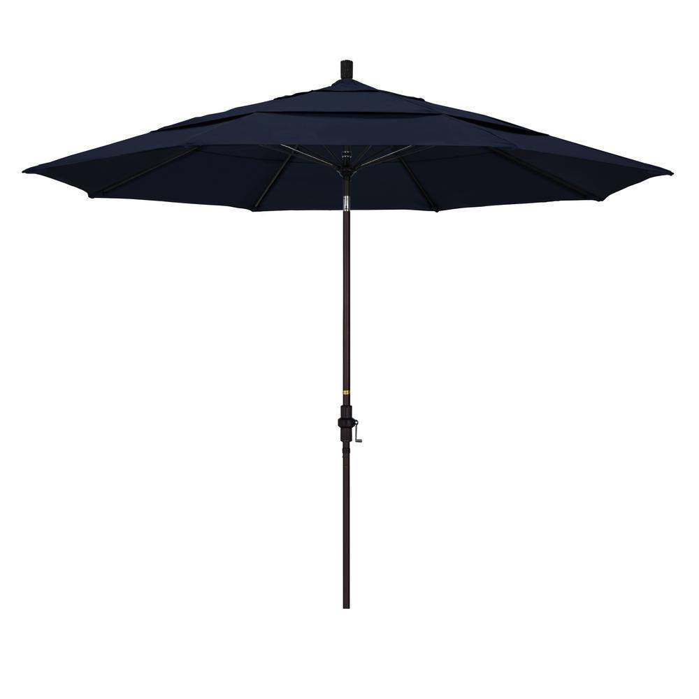 California Umbrella 11 ft. Bronze Fiberglass Market Patio Umbrella