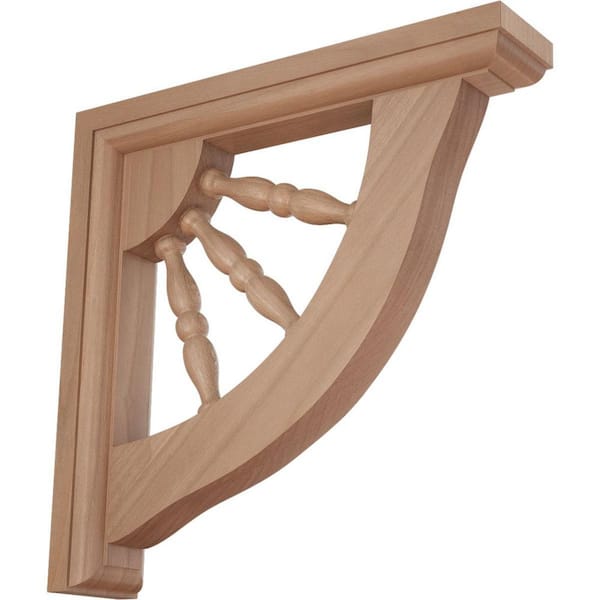 1-1/2 in. x 7 in. x 7 in. Cherry Andrea Wagon Wheel Bracket