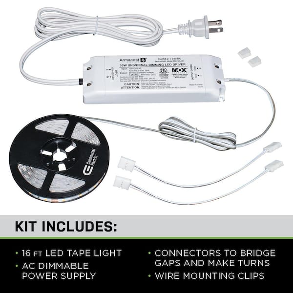 Commercial Electric 60-Watt 12-Volt LED Lighting Power Supply with Dimmer  17065 - The Home Depot