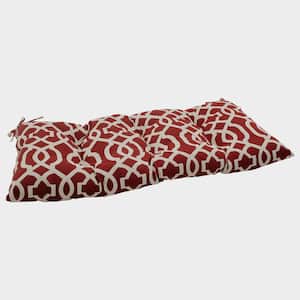 Novelty Rectangular Outdoor Bench Cushion in Red