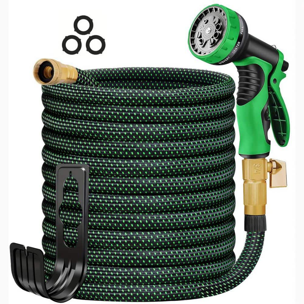 Wildaven 3/4 in. Dia x 150 ft. Expandable Garden Water Hose, Collapsible Water Hose UKLg150ft-YKJ