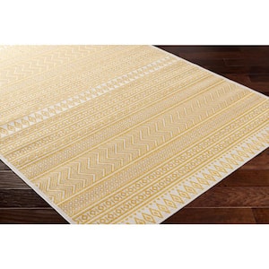 Merrigan Yellow 4 ft. x 6 ft. Moroccan Indoor/Outdoor Area Rug