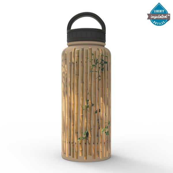 Stainless Steel Water Bottle with Bamboo Lid