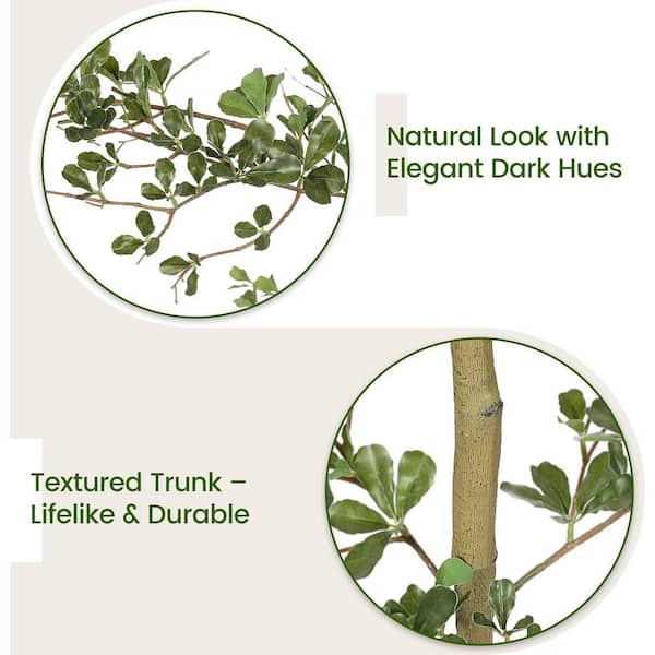 7 ft. Artificial Black Olive Tree Shady Lady with Realistic Trunk