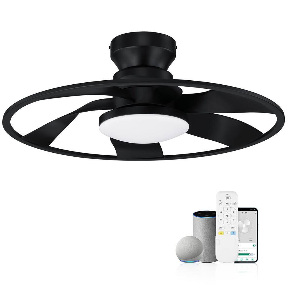 22 in.Smart Indoor Outdoor Bladeless Flush Mount Ceiling Fans with Lights Remote Wi-Fi Alexa App Workable Quiet DC Motor price history on PriceWatchPro