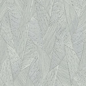 28.18 sq. ft. Grey Woven Reed Stitch Peel and Stick Wallpaper