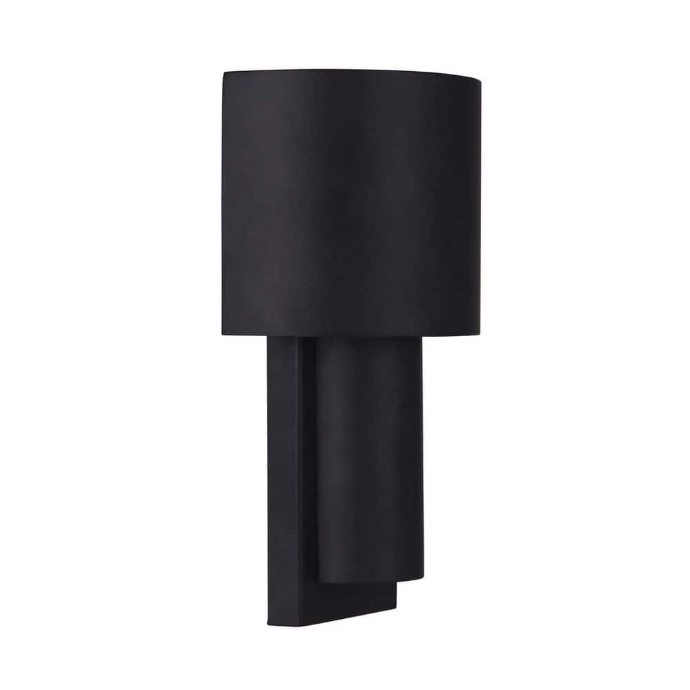 Midtown 10.88 in. Black Finish Outdoor Hardwired Integrated LED Wall Lantern Pocket Sconce price history on PriceWatchPro