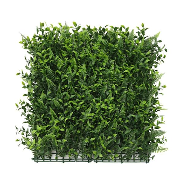 BANSA ROSE 20 in. H x 20 in. W Plastic Artificial Ivy Faux Boxwood Hedge Privacy Garden Fence for Backyard Garden, 1-Pieces